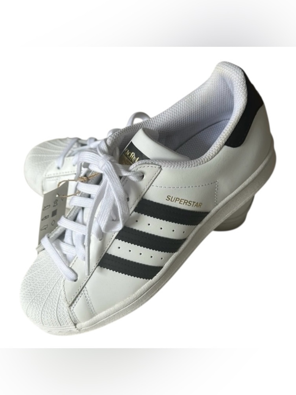 NWOT adidas Originals Superstar White with Black Stripes